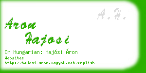 aron hajosi business card